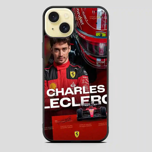 Charles Leclerc Car Collage iPhone 15 Plus Case