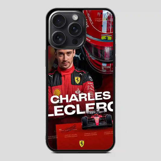 Charles Leclerc Car Collage iPhone 15 Pro Case