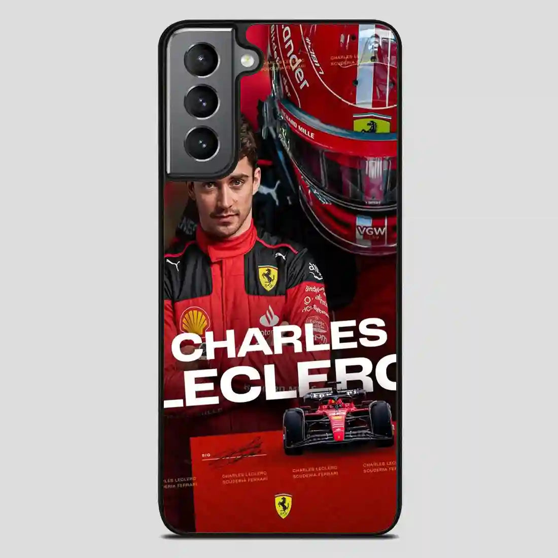 Charles Leclerc Car Collage Samsung Galaxy S21 FE Case