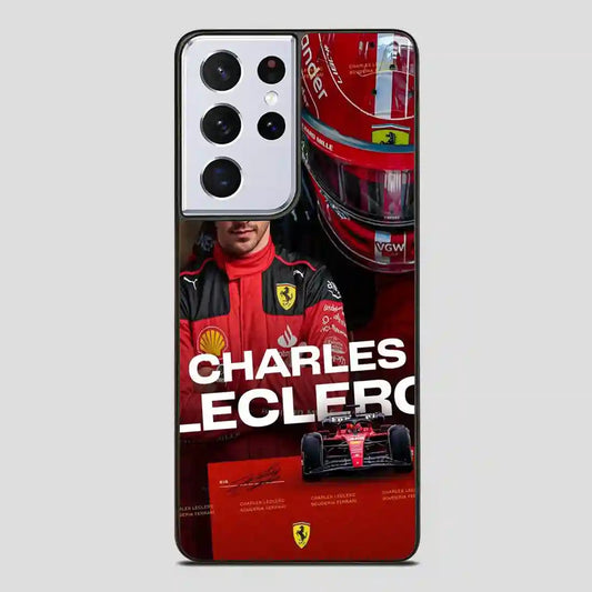 Charles Leclerc Car Collage Samsung Galaxy S21 Ultra Case