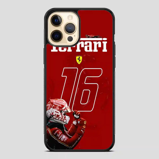 Charles Leclerc Ferrari Forza iPhone 12 Pro Case