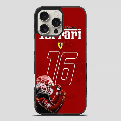 Charles Leclerc Ferrari Forza iPhone 16 Pro Max Case