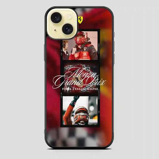 Charles Leclerc Forza Ferrari iPhone 15 Plus Case