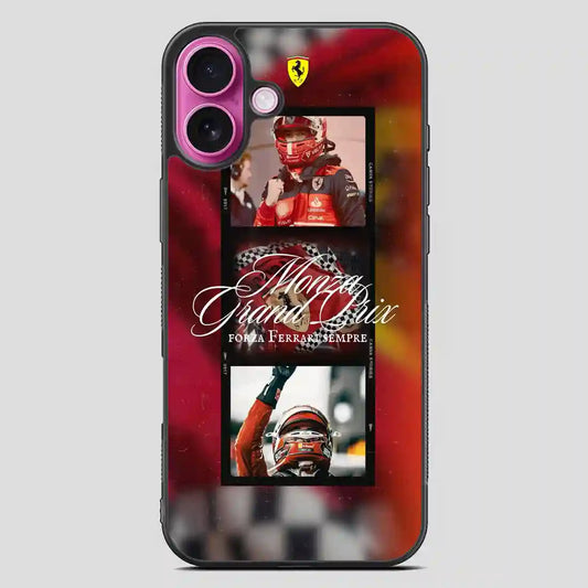 Charles Leclerc Forza Ferrari iPhone 16 Plus Case