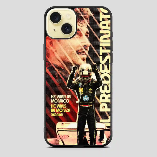 Charles Leclerc Win iPhone 15 Plus Case