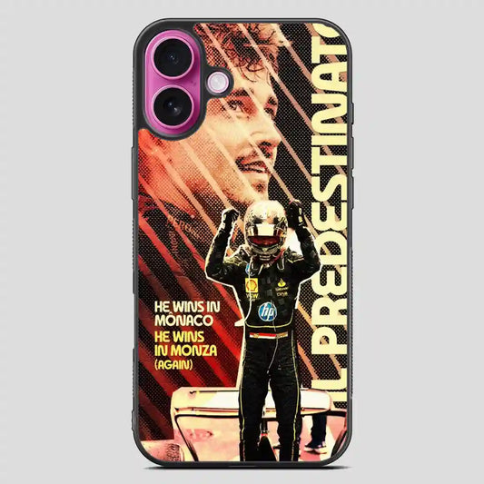 Charles Leclerc Win iPhone 16 Plus Case