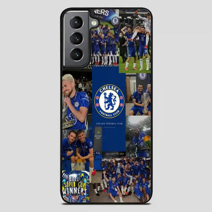 Chelsea Collage Player Samsung Galaxy S21 FE Case