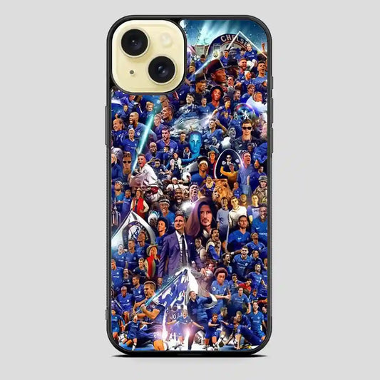 Chelsea Football Club Collage Player iPhone 15 Plus Case