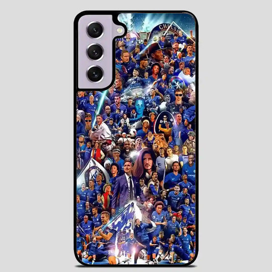 Chelsea Football Club Collage Player Samsung Galaxy S21 Case