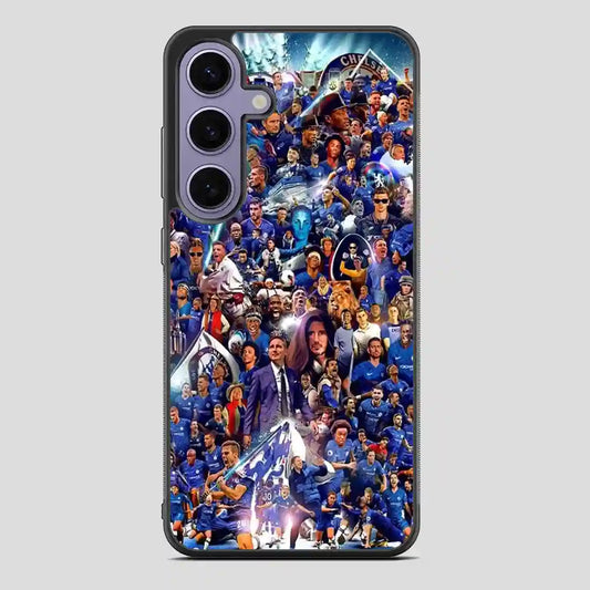 Chelsea Football Club Collage Player Samsung Galaxy S24 Case