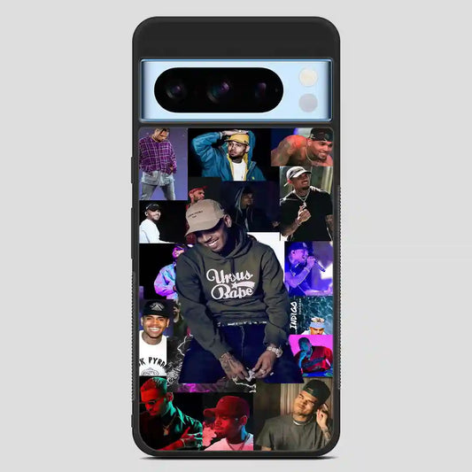 Chris Brown Rapper Collage Google Pixel 8 Pro Case