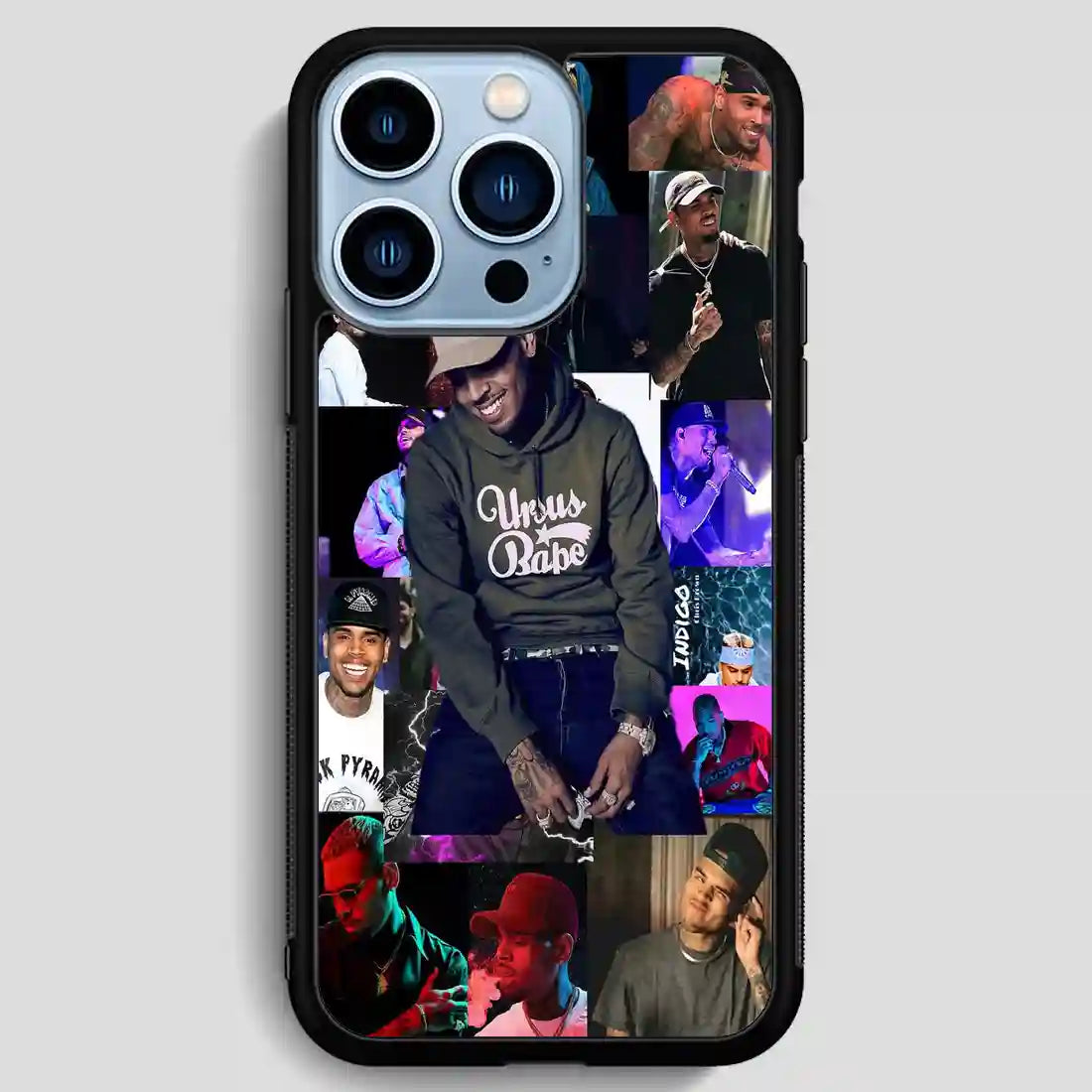 Chris Brown Rapper Collage iPhone 13 Pro Max Case