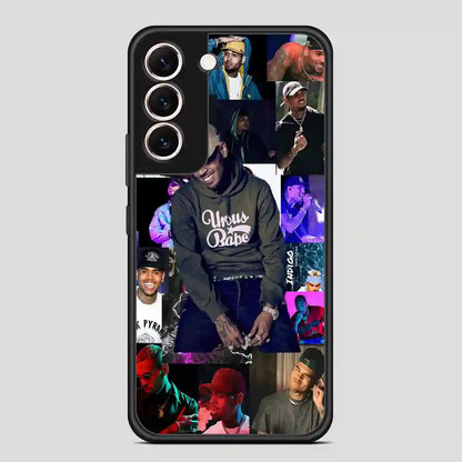 Chris Brown Rapper Collage Samsung Galaxy S22 Case