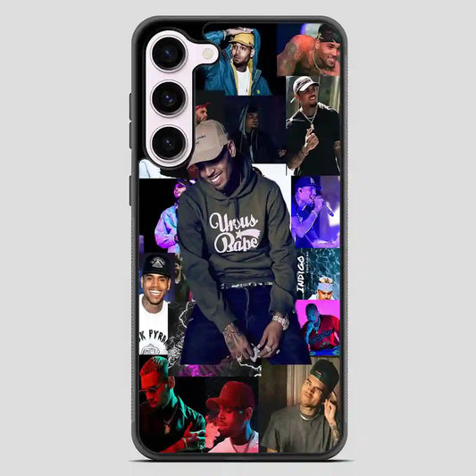 Chris Brown Rapper Collage Samsung Galaxy S23 Case