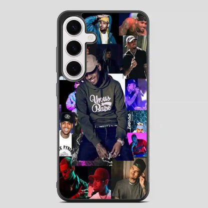 Chris Brown Rapper Collage Samsung Galaxy S24 FE Case