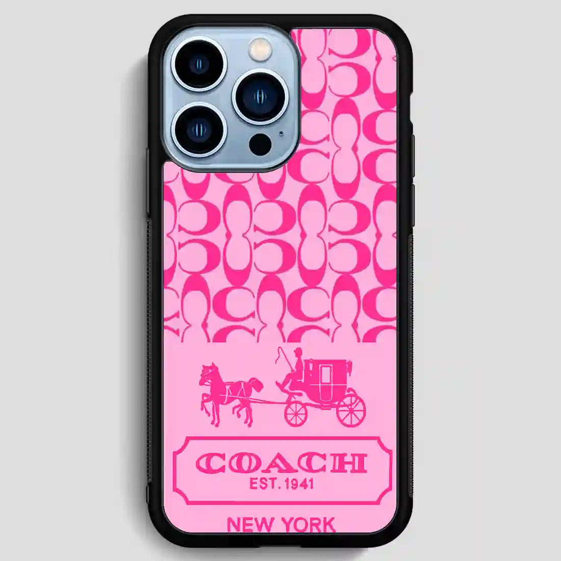 Coach Pattern Pink iPhone 13 Pro Max Case