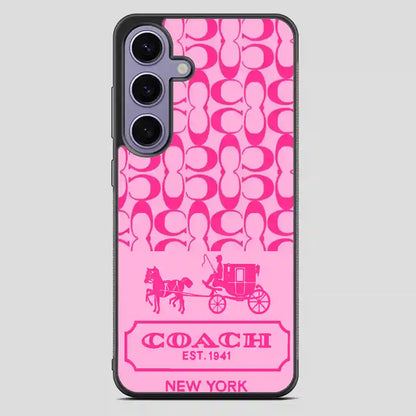 Coach Pattern Pink Samsung Galaxy S23 FE Case