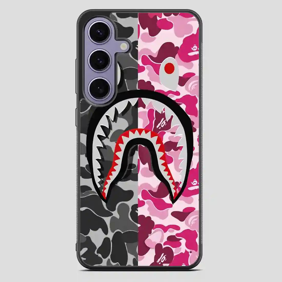 Colorfull Bape Shark Black And Pink Samsung Galaxy S23 FE Case