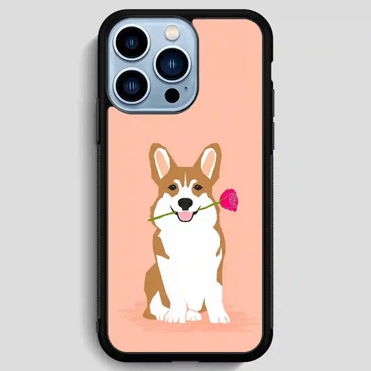 Corgis Flower iPhone 13 Pro Max Case