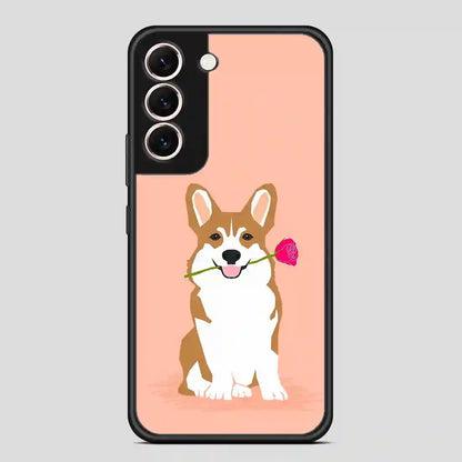 Corgis Flower Samsung Galaxy S22 Case