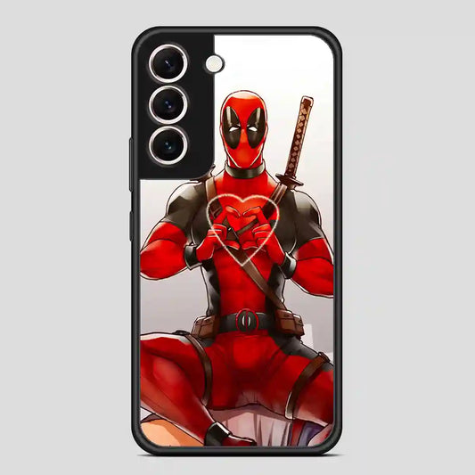 Deadpool Love Heart Samsung Galaxy S22 Case