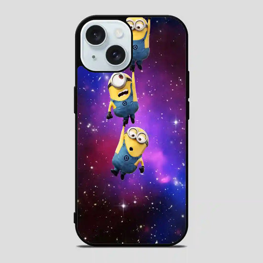 Despicable Me Minions Fall In The Galaxy iPhone 15 Case