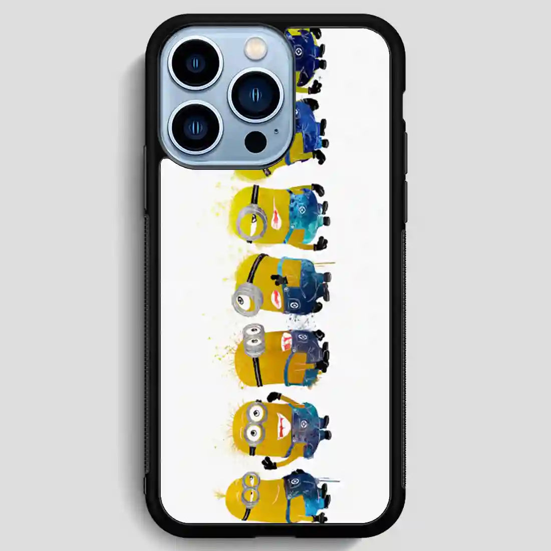 Despicable Me Minions Line Up Watercolor iPhone 13 Pro Max Case