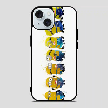 Despicable Me Minions Line Up Watercolor iPhone 15 Case