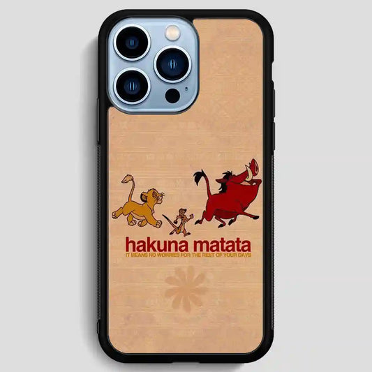 Disney Hakuna Matata Liong King Pumba iPhone 13 Pro Max Case