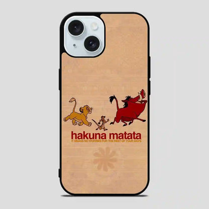 Disney Hakuna Matata Liong King Pumba iPhone 15 Case