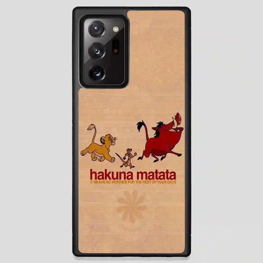 Disney Hakuna Matata Liong King Pumba Samsung Galaxy Note 20 Ultra Case