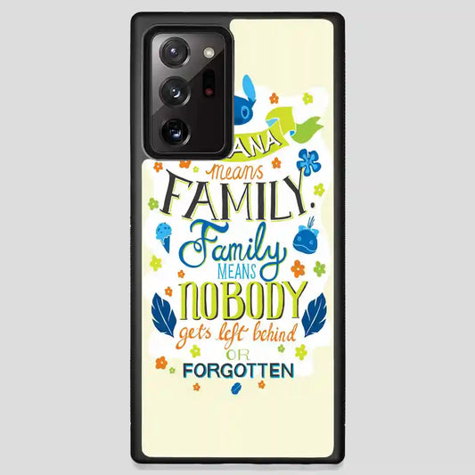 Disney Lilo And Stitch Ohana Means Family Samsung Galaxy Note 20 Ultra Case