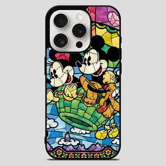 Disney Mickey Mouse Stain Glass iPhone 15 Pro Max Case