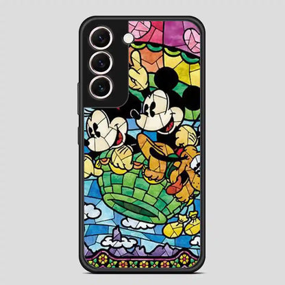 Disney Mickey Mouse Stain Glass Samsung Galaxy S22 Case