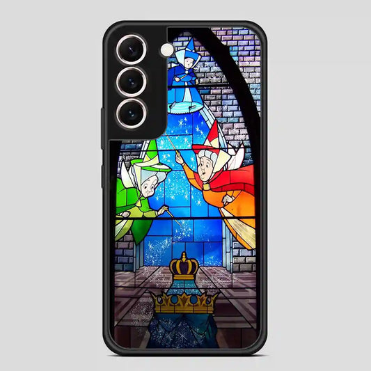 Disney Sleeping Beauty Stained Glass Samsung Galaxy S22 Case