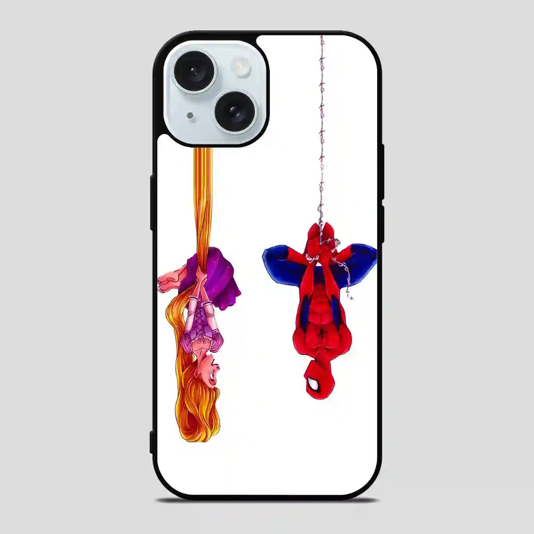 Disney Tangled And Spiderman iPhone 15 Case