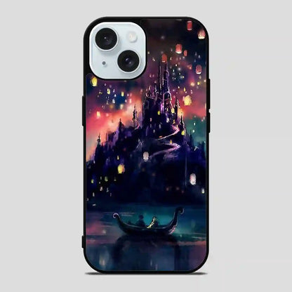 Disney Tangled Castle Lights Art iPhone 15 Case