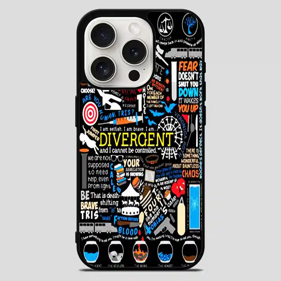 Divergent Quote Collage Art iPhone 15 Pro Max Case