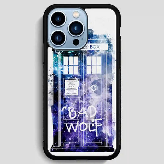 Doctor Who Tardis Bad Wolf Watercolor iPhone 13 Pro Max Case