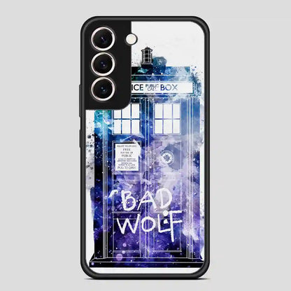 Doctor Who Tardis Bad Wolf Watercolor Samsung Galaxy S22 Case