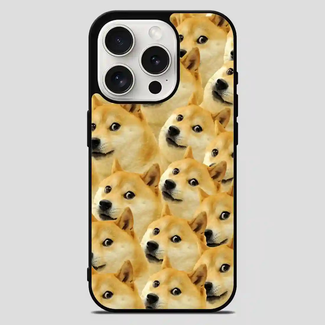 Doge Pattern Funny iPhone 15 Pro Max Case