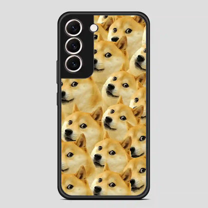 Doge Pattern Funny Samsung Galaxy S22 Case