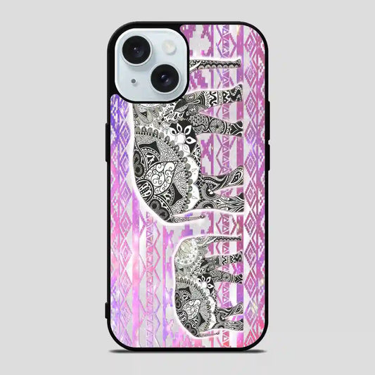 Elephant Tribal iPhone 15 Case