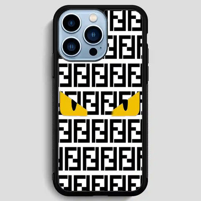 Fendi Pattern Logo iPhone 13 Pro Max Case