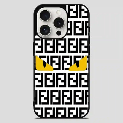 Fendi Pattern Logo iPhone 15 Pro Max Case