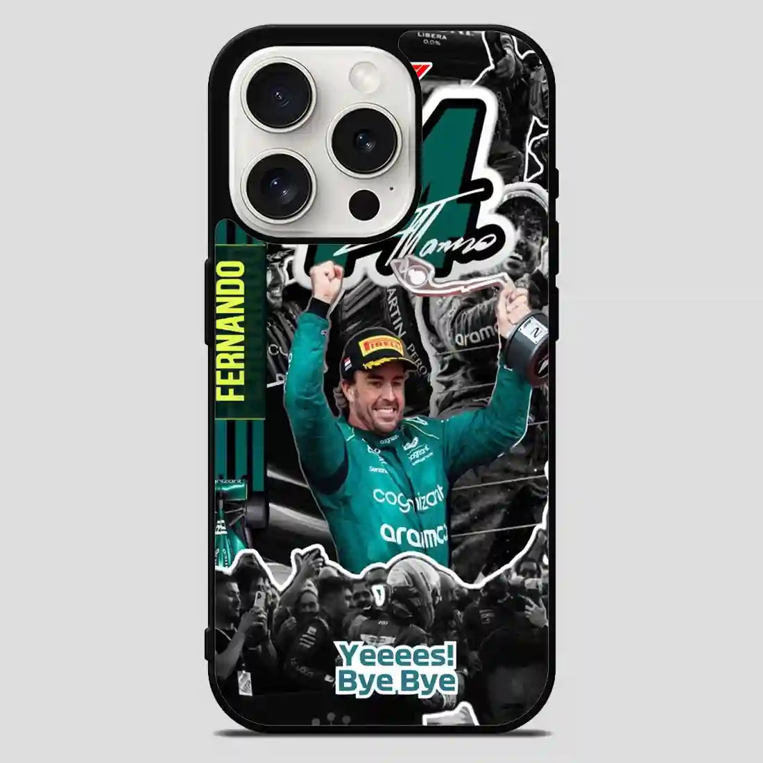 Fernando Alonso Bye Bye iPhone 15 Pro Max Case