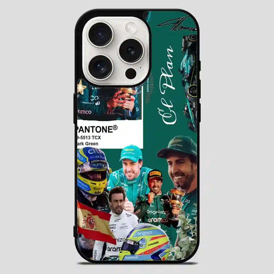 Fernando Alonso Collage iPhone 15 Pro Max Case