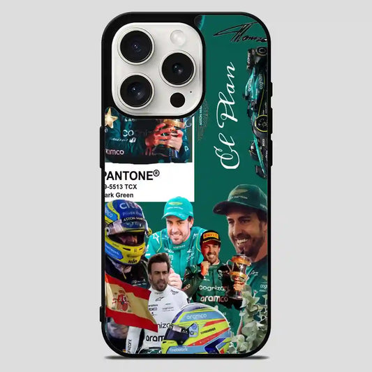 Fernando Alonso Collage iPhone 15 Pro Max Case