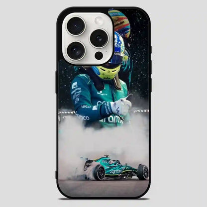 Fernando Alonso Helmet iPhone 15 Pro Max Case