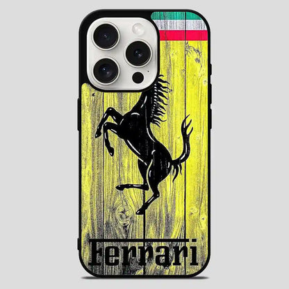 Ferrari Art Wood iPhone 15 Pro Max Case